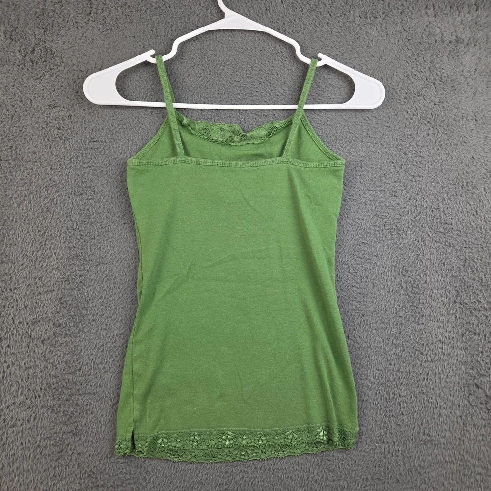 The Children’s Place Girls L 10/12 Green Cami Tank Top Lace Sequin Cotton
